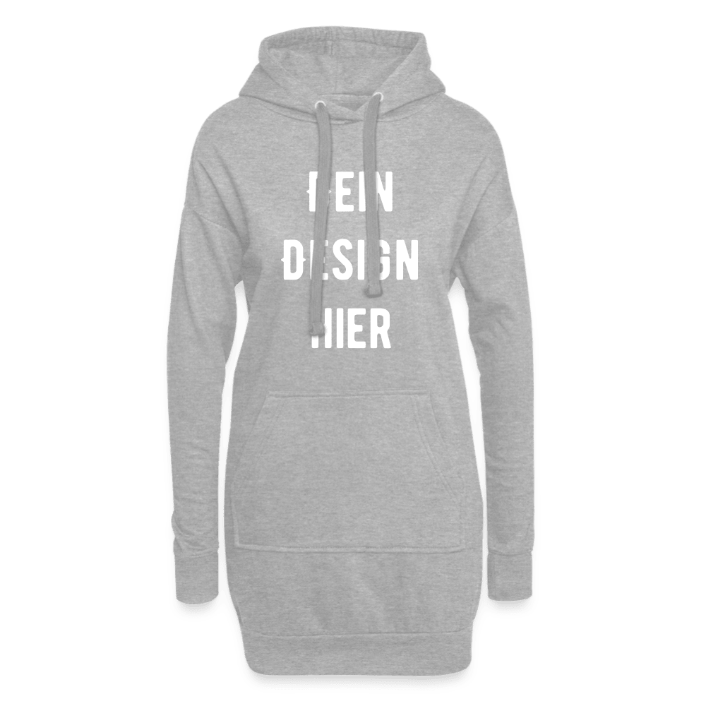 Hoodie-Kleid - Grau meliert
