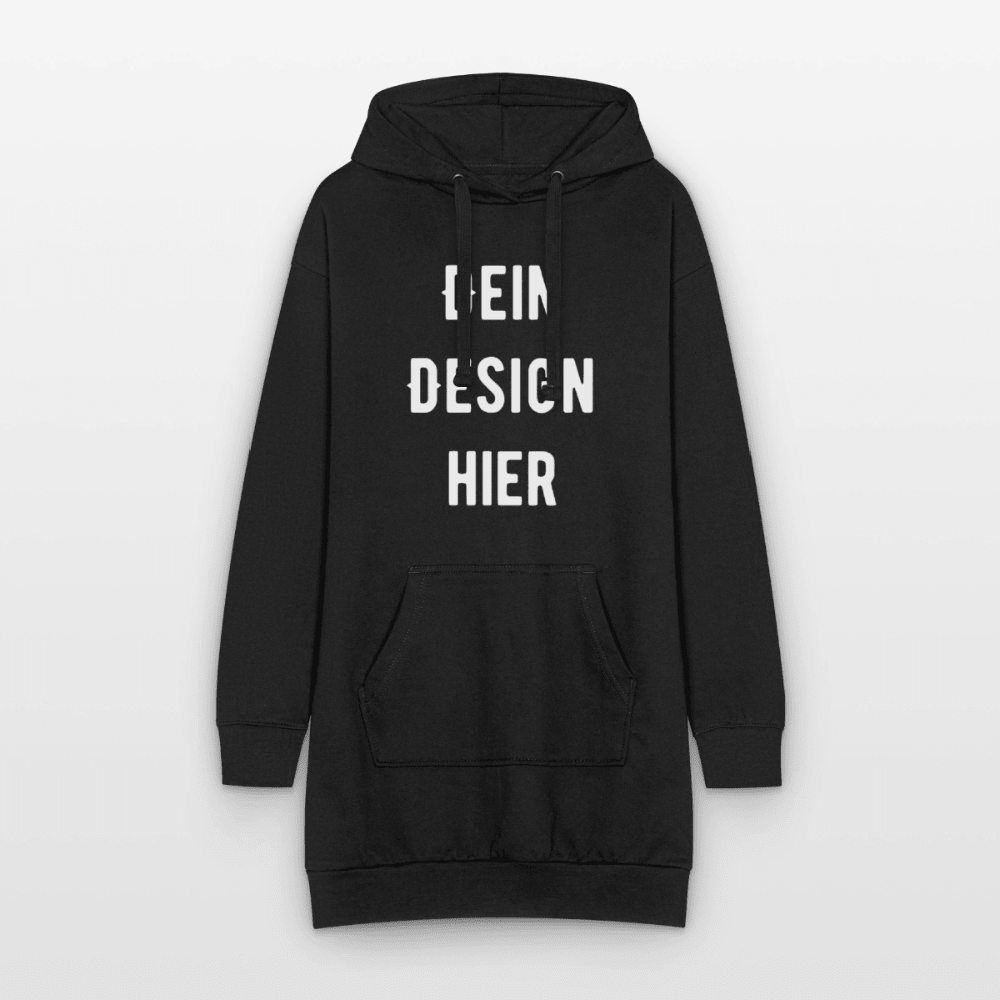 Hoodie-Kleid - Schwarz