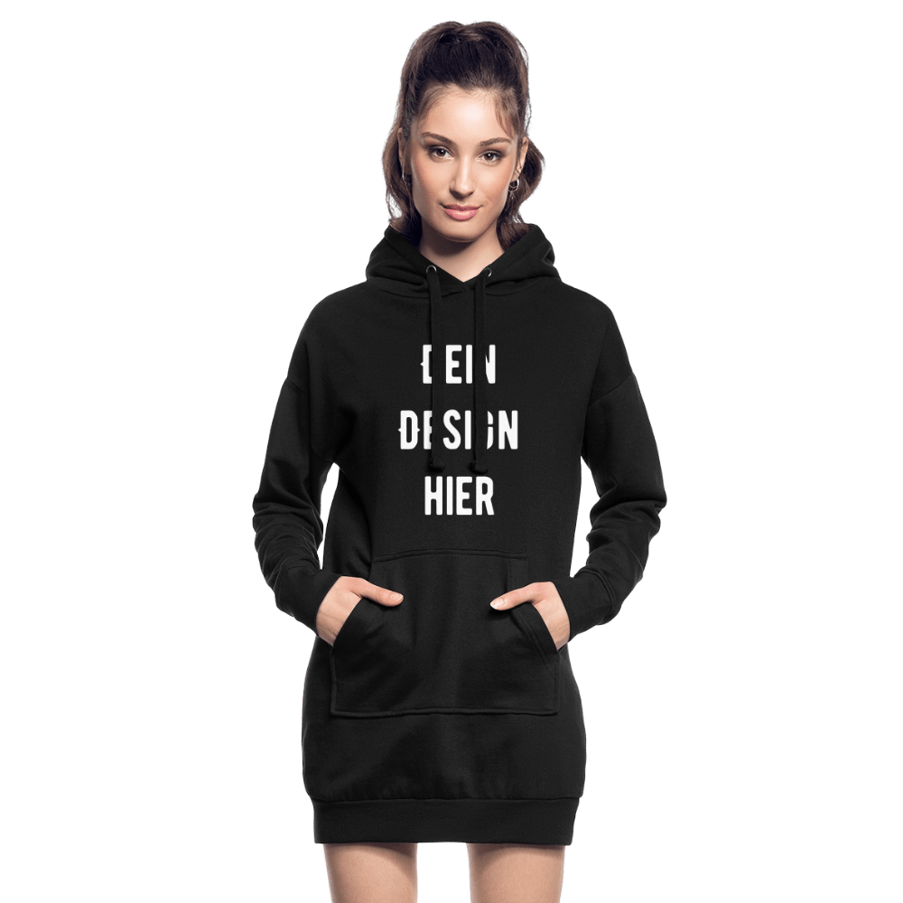 Hoodie-Kleid - Schwarz