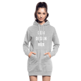 Hoodie-Kleid - Grau meliert
