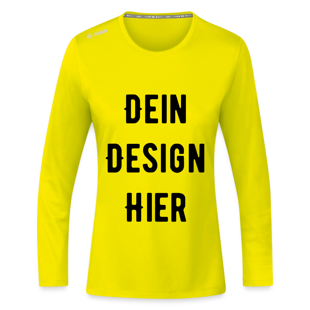 JAKO Frauen Longsleeve Run 2.0 - Neongelb