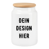 Keksdose mit Holzdeckel - Weiß