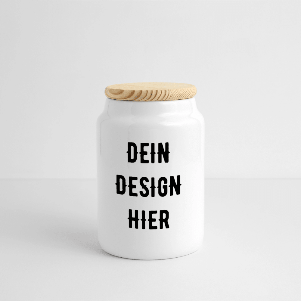 Keksdose mit Holzdeckel - Weiß