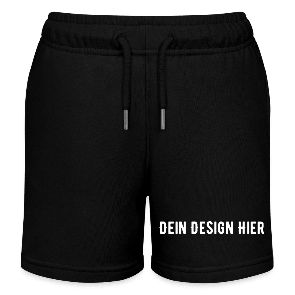 Kinder Bio-Joggingshorts - Schwarz