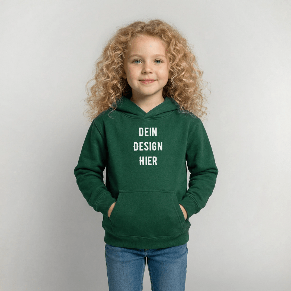 Kinder Hoodie - Flaschengrün