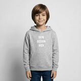 Kinder Hoodie - Hellgrau meliert