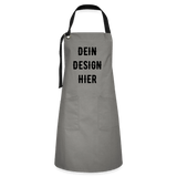 Kontrastschürze - Grau/Schwarz