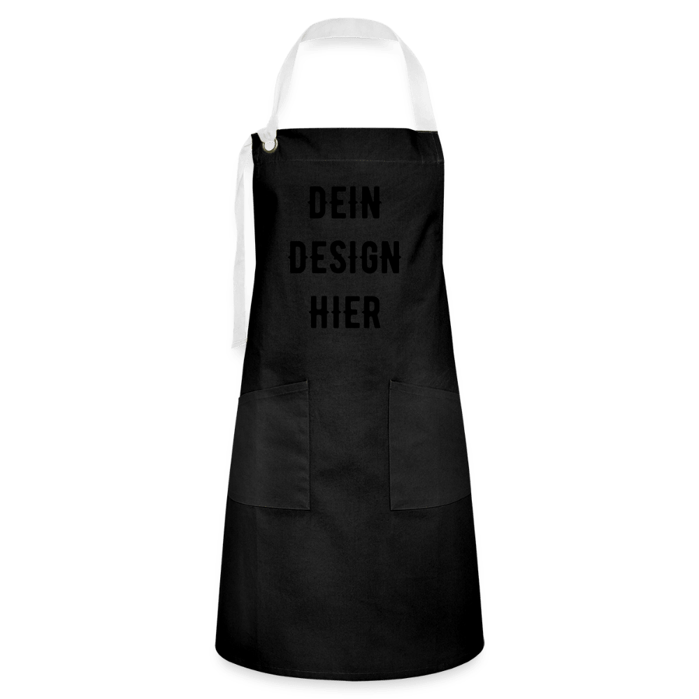 Kontrastschürze - Schwarz/Weiß
