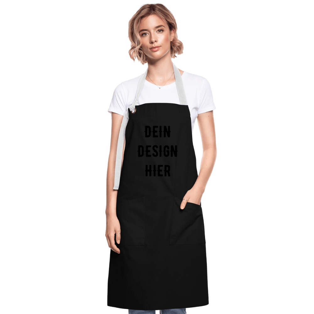 Kontrastschürze - Schwarz/Weiß