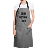 Kontrastschürze - Grau/Schwarz