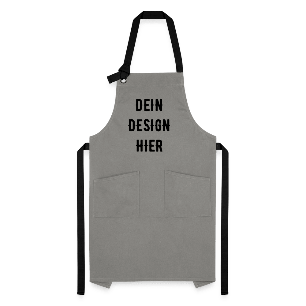 Kontrastschürze - Grau/Schwarz