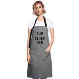 Kontrastschürze - Grau/Schwarz