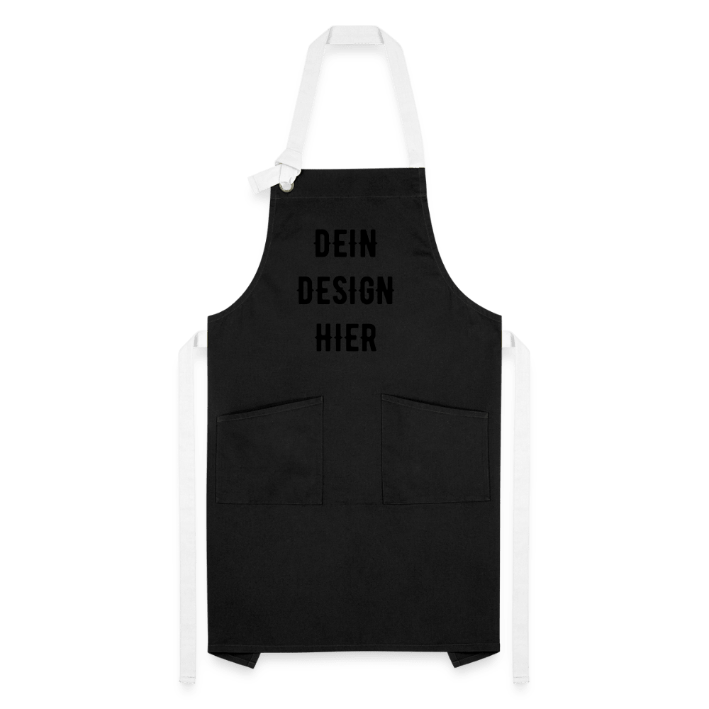 Kontrastschürze - Schwarz/Weiß