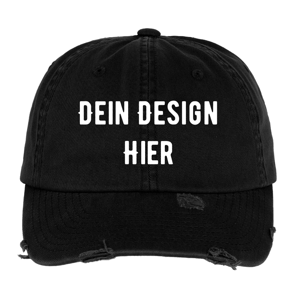 Low Profile Destroyed Cap - Schwarz