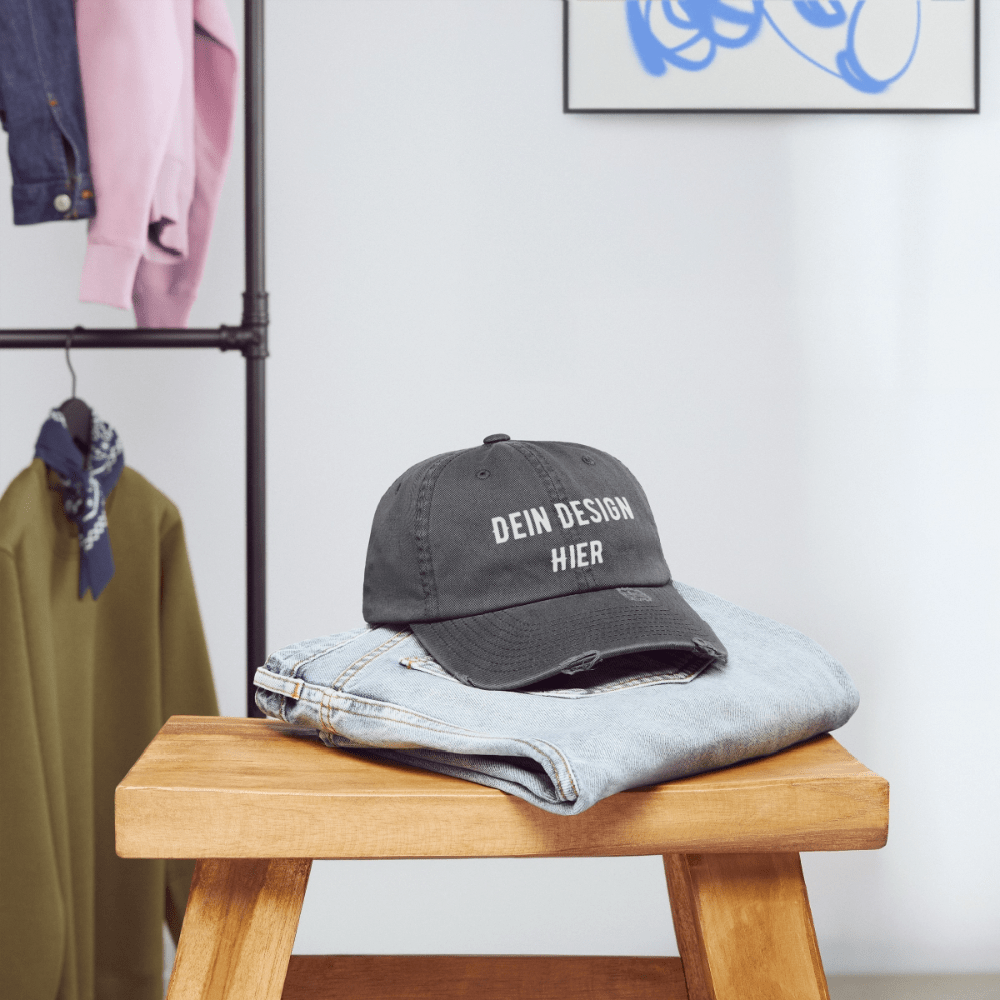 Low Profile Destroyed Cap - Dunkelgrau