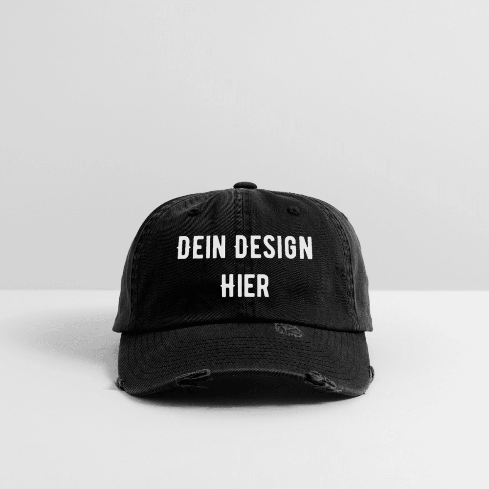 Low Profile Destroyed Cap - Schwarz