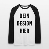 Männer Baseballshirt langarm - Weiß/Schwarz