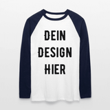 Männer Baseballshirt langarm - Weiß/Navy