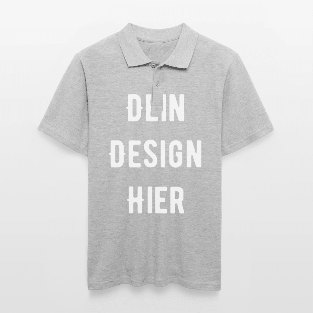 Männer Poloshirt - Grau meliert