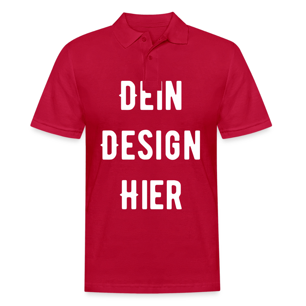 Männer Poloshirt - cherry red