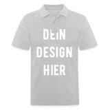 Männer Poloshirt - Grau meliert