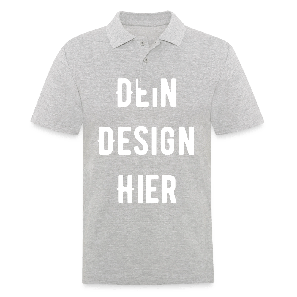 Männer Poloshirt - Grau meliert