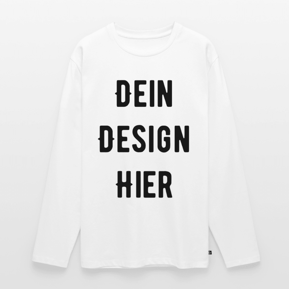 Männer Premium Bio Langarmshirt - Weiß