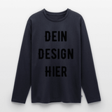 Männer Premium Bio Langarmshirt - Navy