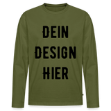 Männer Premium Bio Langarmshirt - Khaki