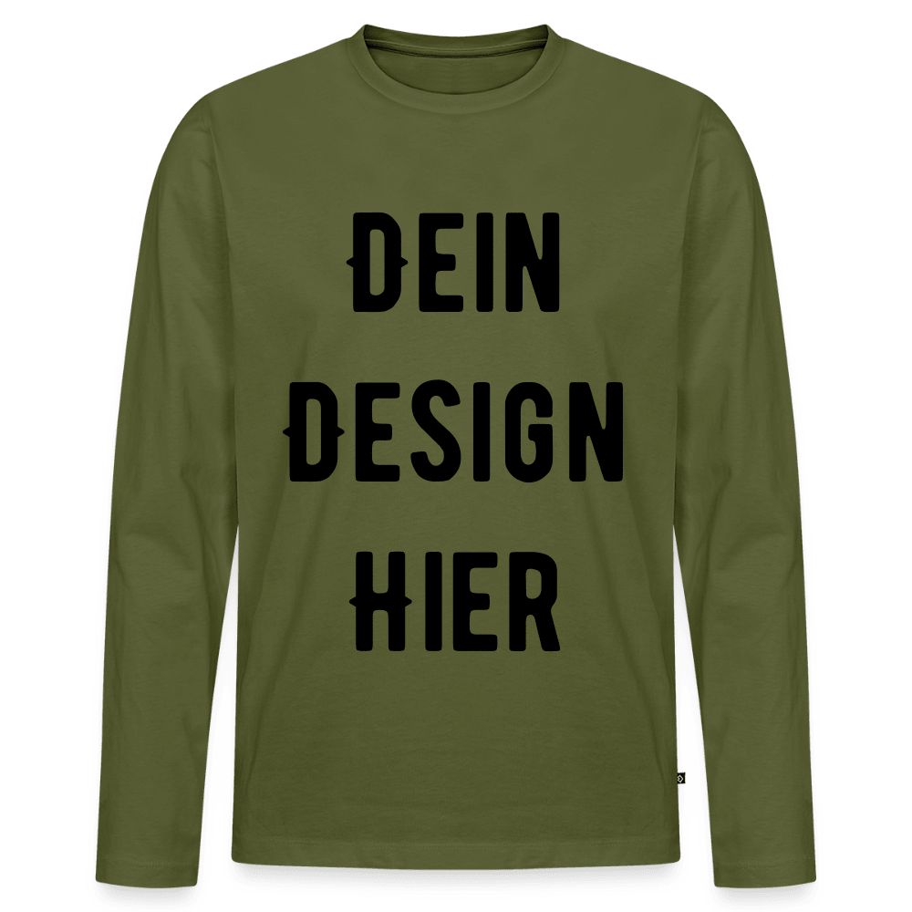 Männer Premium Bio Langarmshirt - Khaki