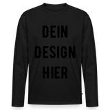 Männer Premium Bio Langarmshirt - Schwarz