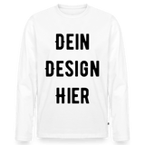 Männer Premium Bio Langarmshirt - Weiß