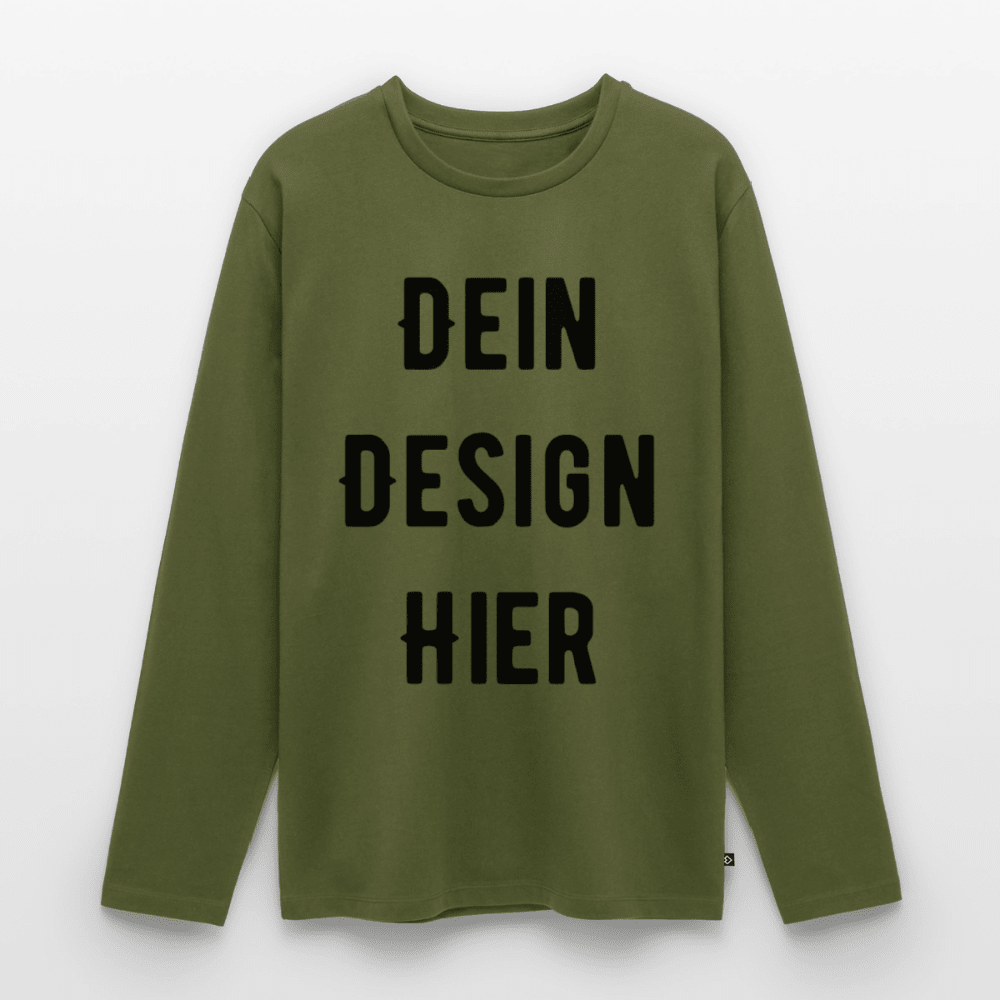 Männer Premium Bio Langarmshirt - Khaki