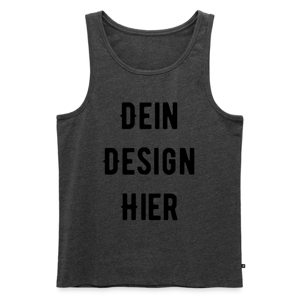 Männer Premium Bio Tank Top - Anthrazit meliert