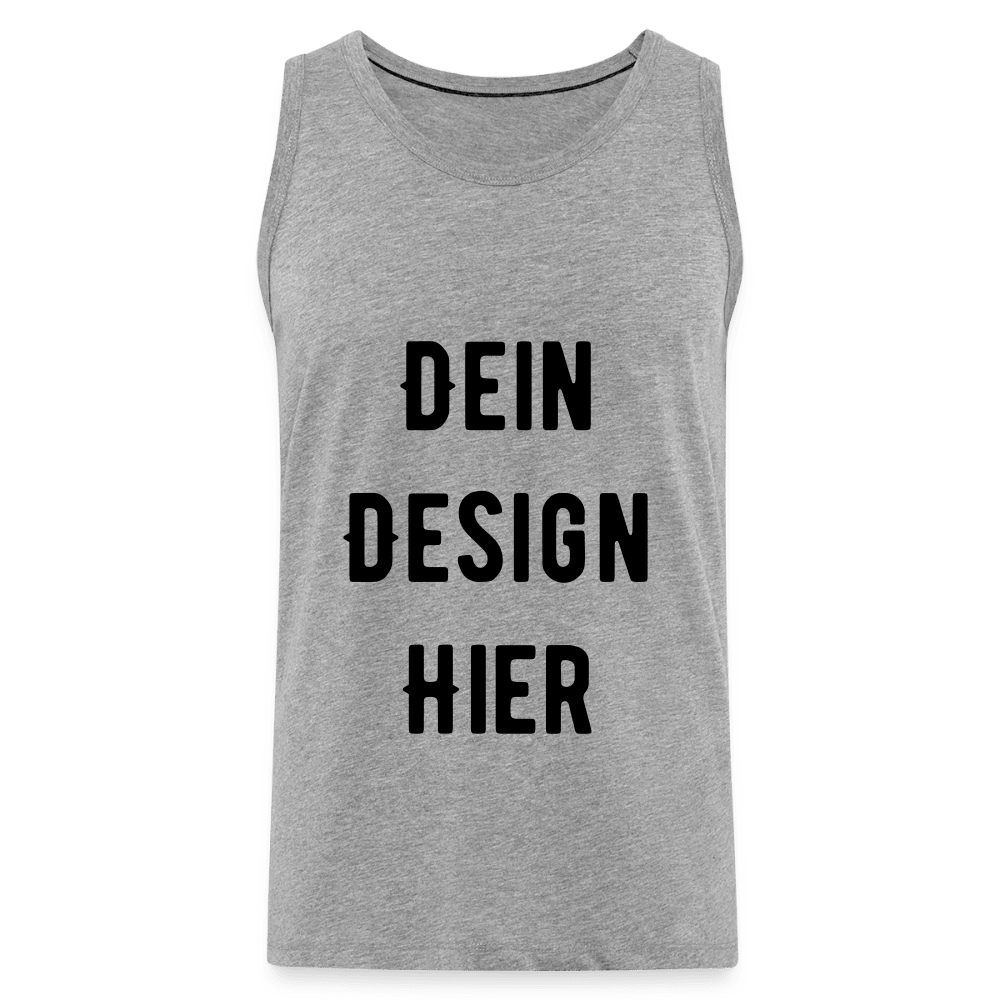 Männer Premium Bio Tank Top - Grau meliert