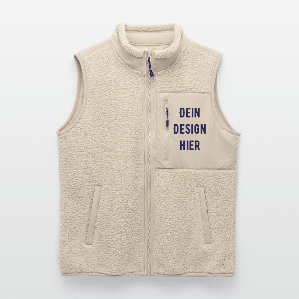 MEDIUM FIT Unisex Sherpa-Weste von Stanley/Stella - Beige