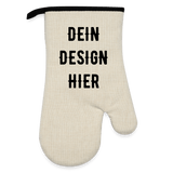 Ofenhandschuh mit Gummibeschichtung - Leinen/Schwarz 