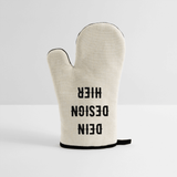 Ofenhandschuh mit Gummibeschichtung - Leinen/Schwarz 