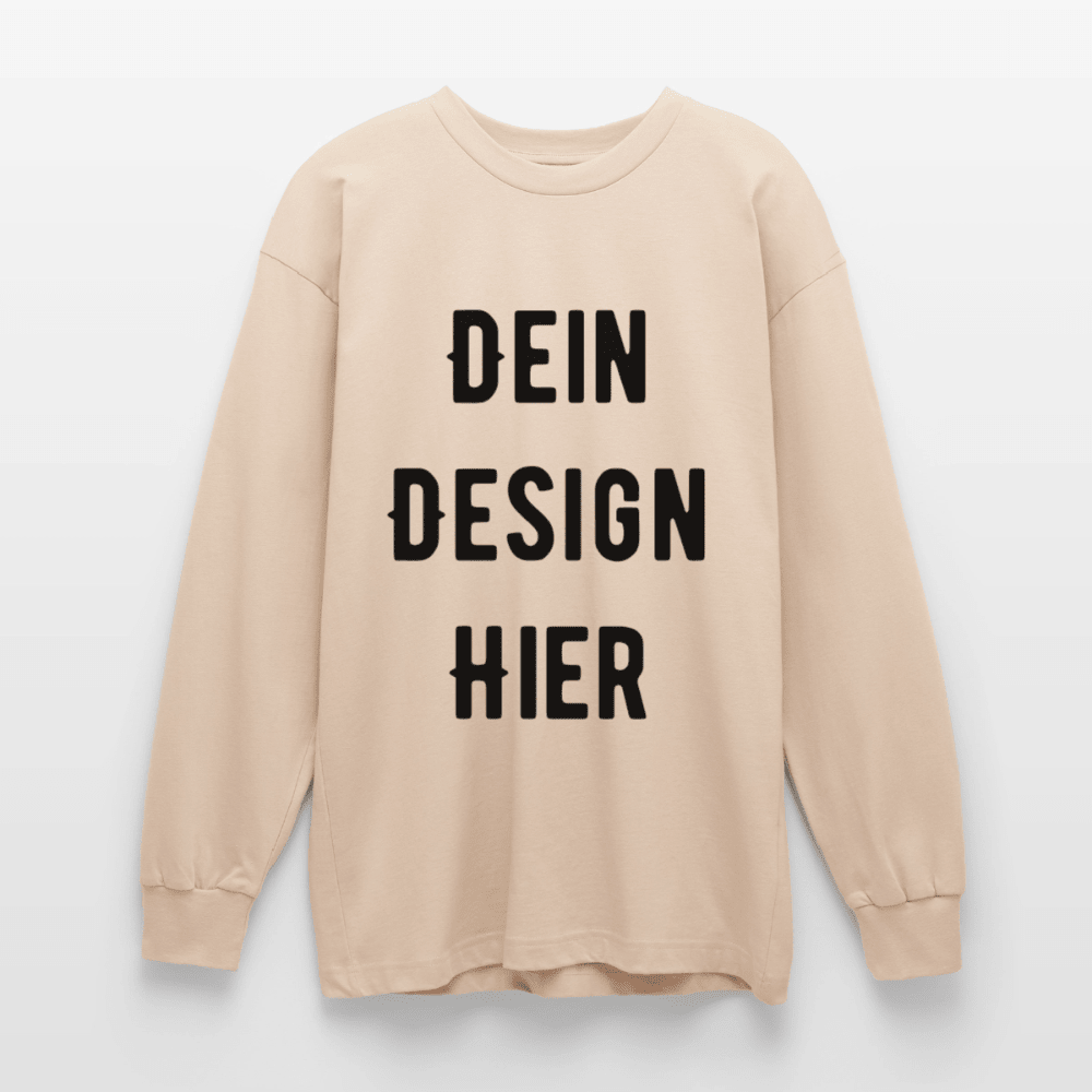 Oversized Langarmshirt - Sand