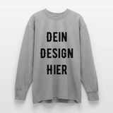 Oversized Langarmshirt - Grau meliert