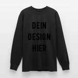 Oversized Langarmshirt - Schwarz