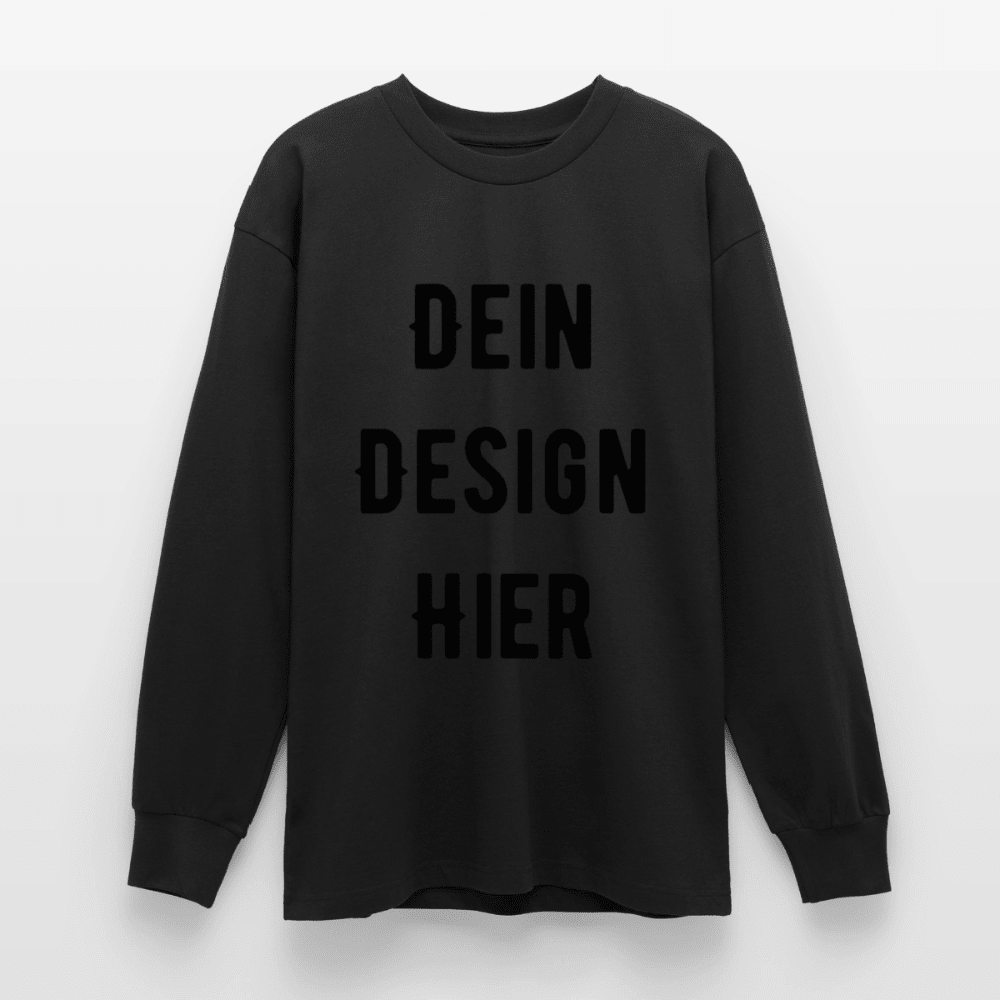 Oversized Langarmshirt - Schwarz