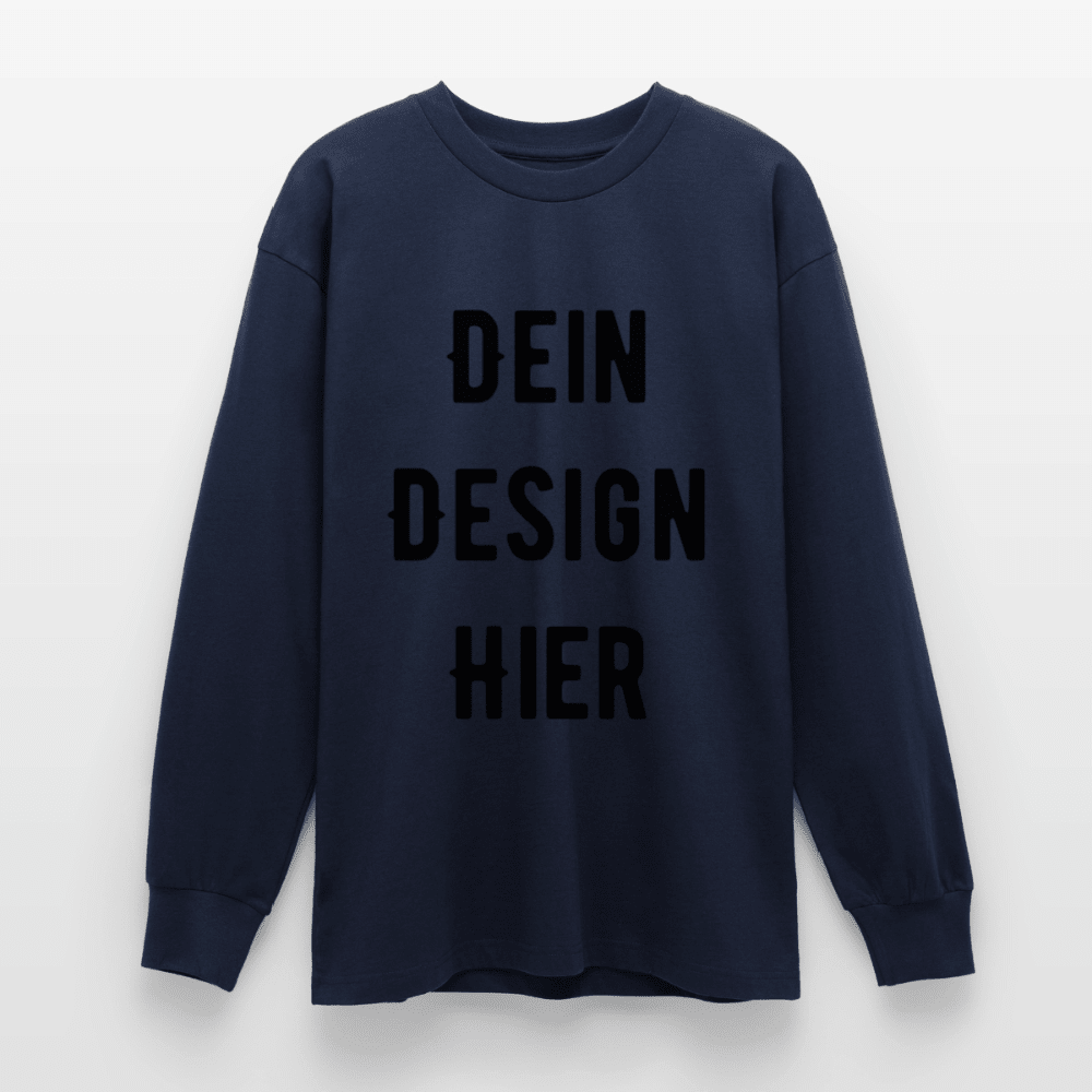 Oversized Langarmshirt - Navy