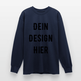 Oversized Langarmshirt - Navy