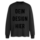 Oversized Langarmshirt - Schwarz