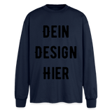 Oversized Langarmshirt - Navy