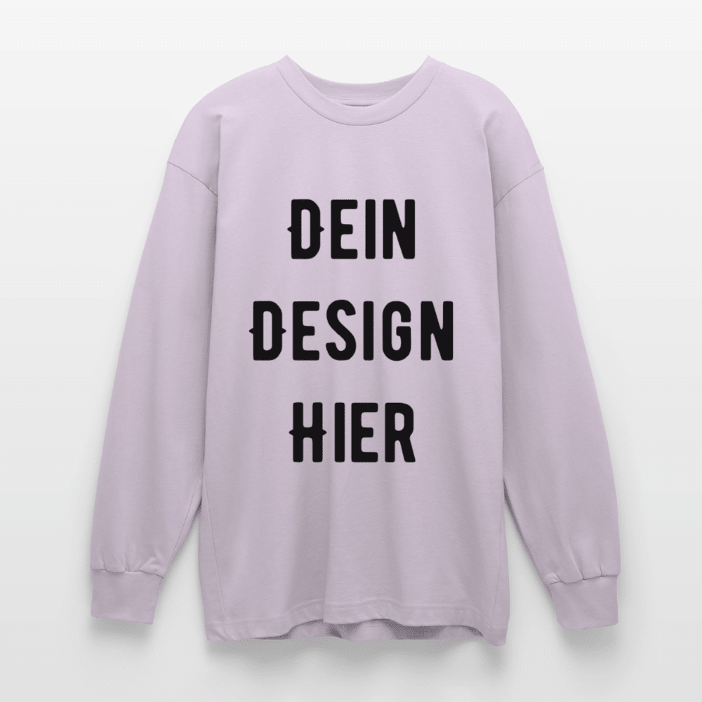 Oversized Langarmshirt - verblasstes Lila