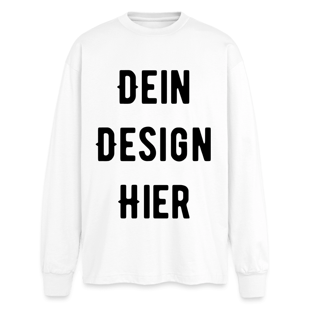 Oversized Langarmshirt - Weiß