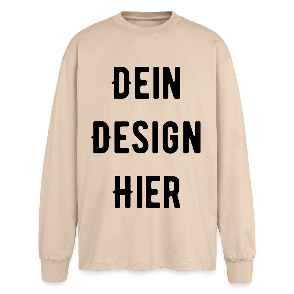 Oversized Langarmshirt - Sand