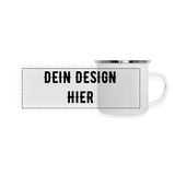 Panorama Emaille-Tasse - Weiß